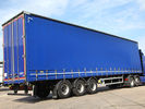 China Customized Full Set Trailer Tarpaulin Side Curtain 900gsm Anti UV and Flame Retardant distributor